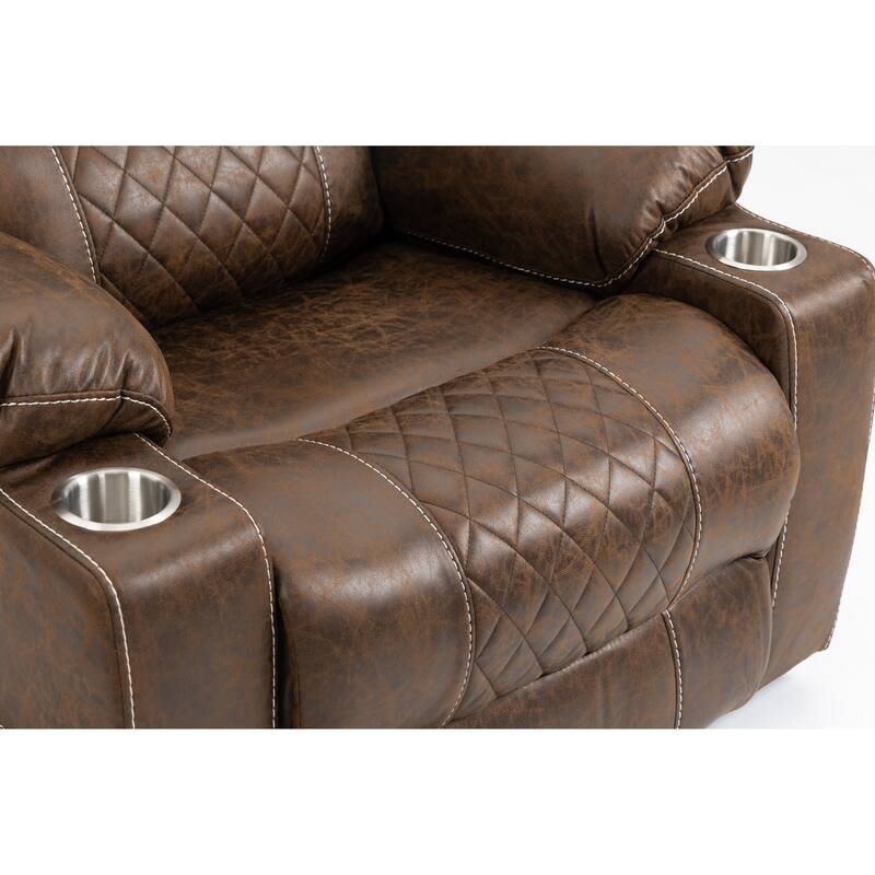 Dual OKIN Motor Power Lift Recliner Chair, Oversized Electric Sofa Chair with Heat & Massage, Lounge Chair with 2 Cup Holders