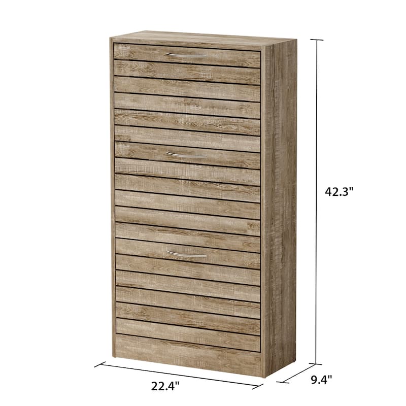 Shoe Cabinet with Flip Drawer for Entryway Rack Storage Organizer