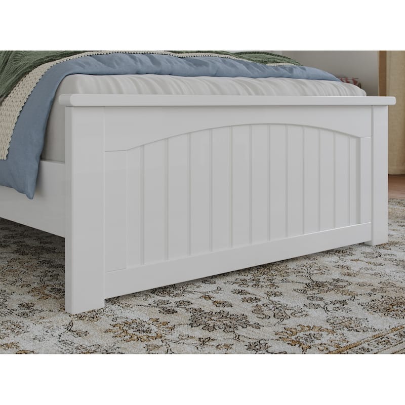 Naples Solid Wood Low Profile Platform Bed with Matching Footboard
