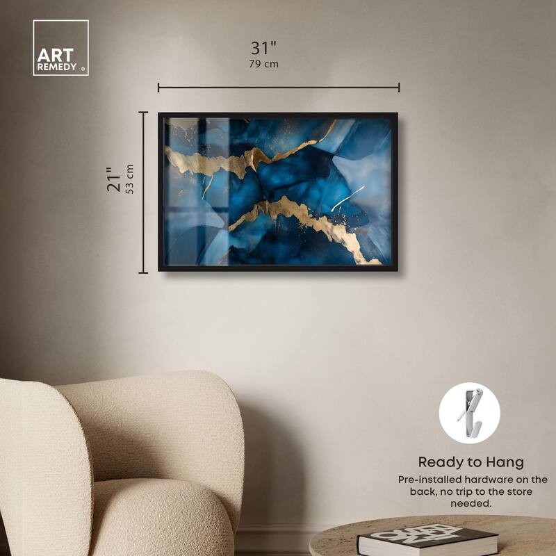 Dark Texture Golden Touch III Shadowbox by Art Remedy