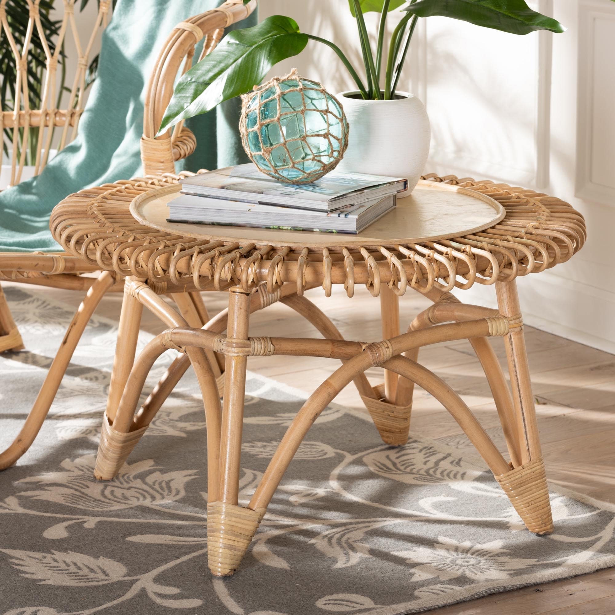 Wicker outlet end tables
