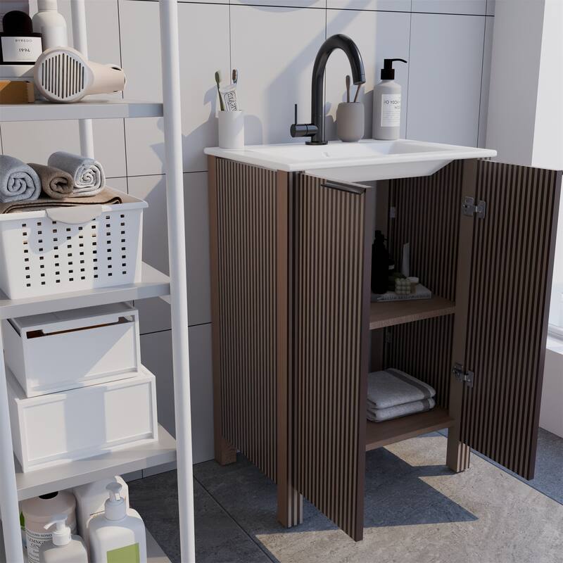 30" Modern Floor Stand Bathroom Vanity Combo