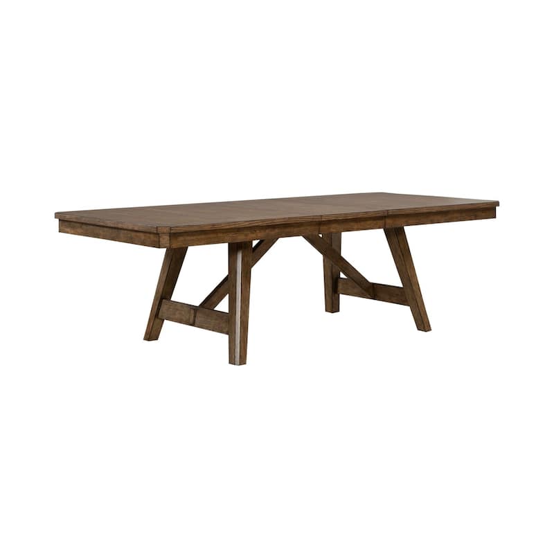 Liberty Furniture Carolina Park Trestle Table, Upholstered Side Chairs Dining Set