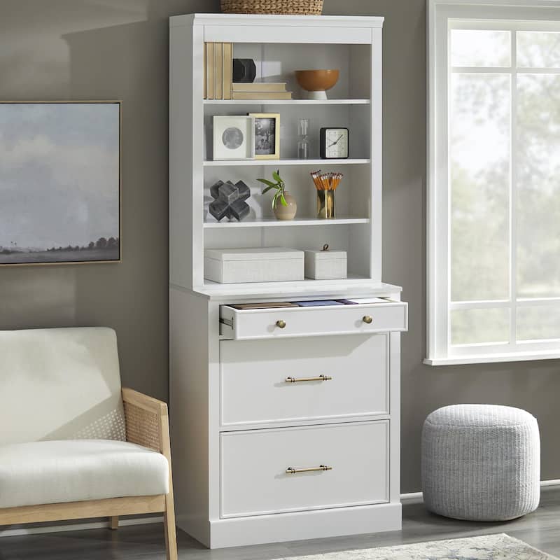 Lifestorey Monza 2-Piece Modular Bookcase with Drawers