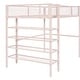 preview thumbnail 9 of 7, Pink Twin Size Loft Bed with 4-Tier Shelves