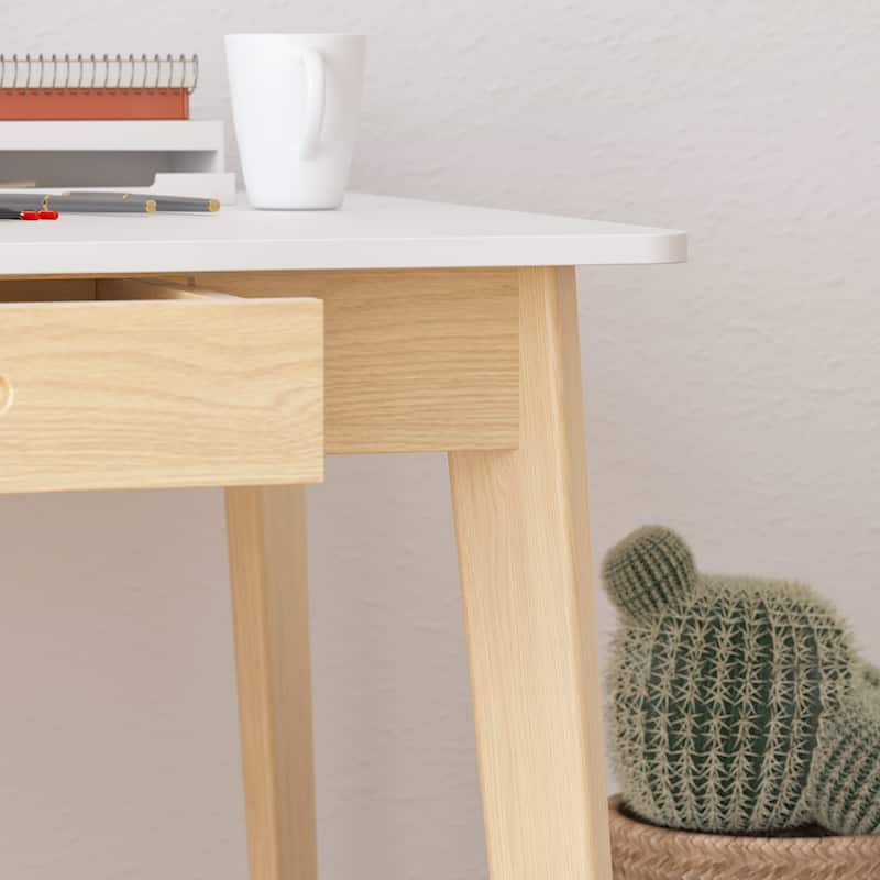 39.4"W Wood Desk Writing Desk Computer Desk