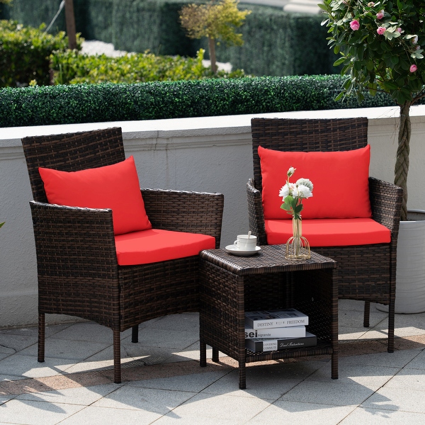 3 Piece Patio Conversation Bistro Set Outdoor Chat Furniture 3 Piece Patio Conversation Bistro Set Outdoor Chat Furniture