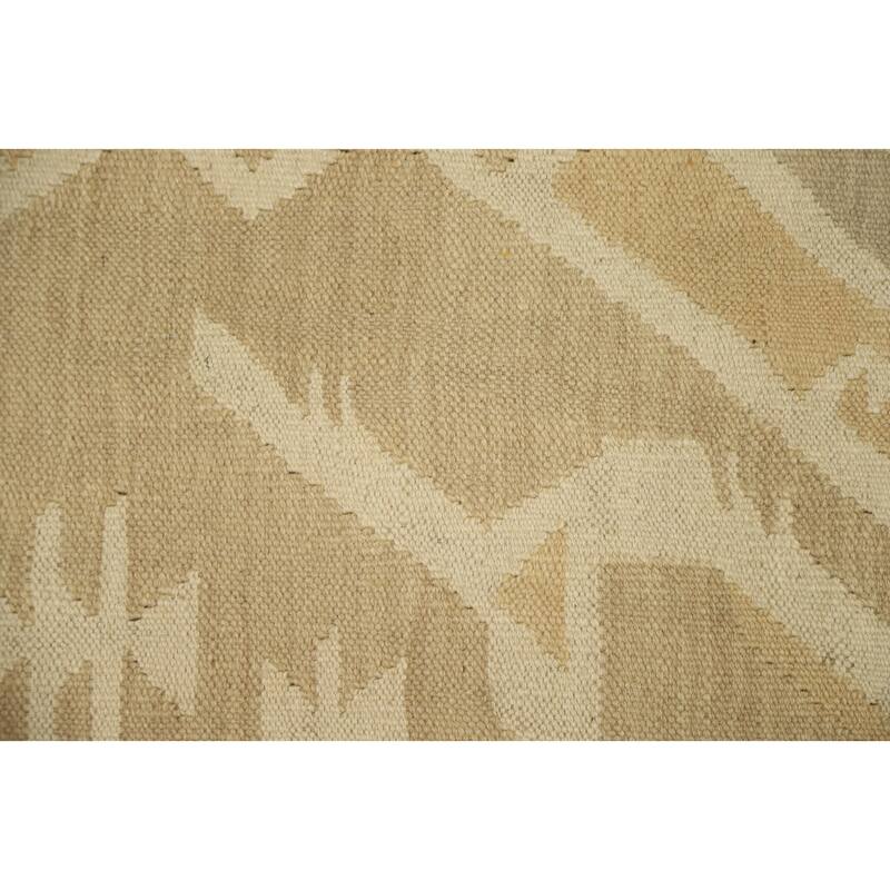 Hand Woven Oriental 100% Wool Carpet Southwestern Tribal Brown Kilim Area Rug - 5' 10'' X 3' 11''