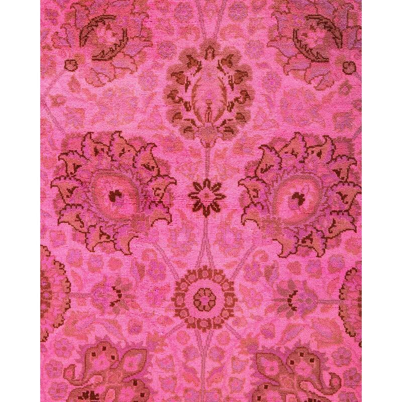 Fine Vibrance, One-of-a-Kind Hand-Knotted Runner Rug - Pink, 2' 7" x 13' 10" - 2' 7" x 13' 10"