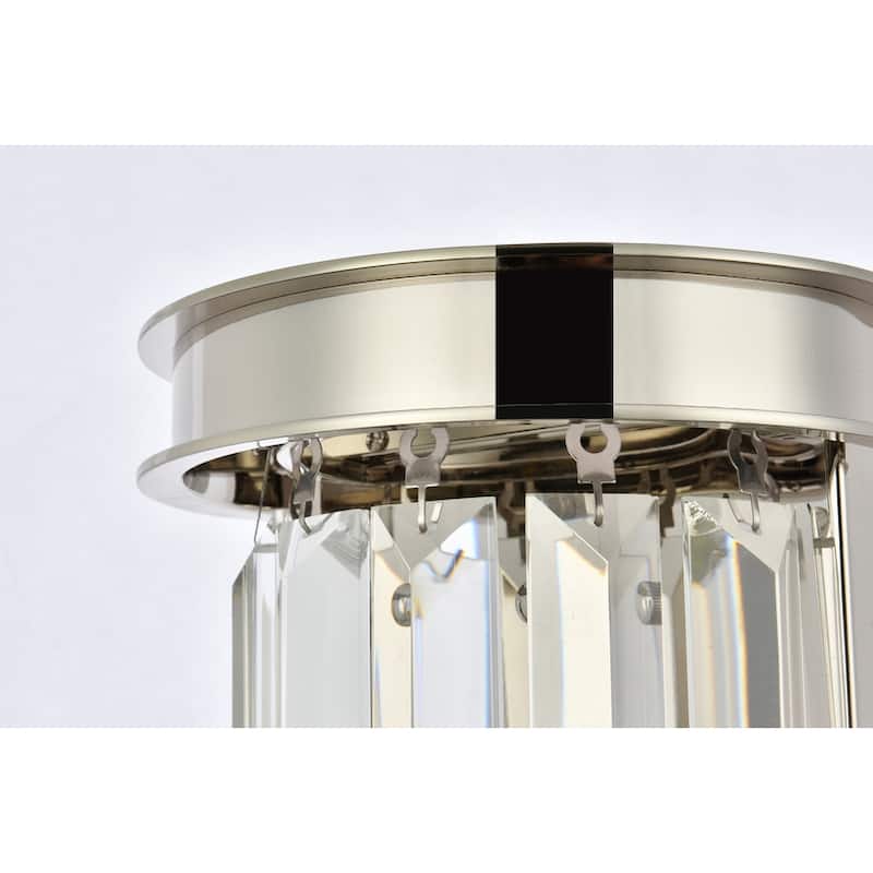 Royce Edge 2 light Polished nickel Wall Sconce