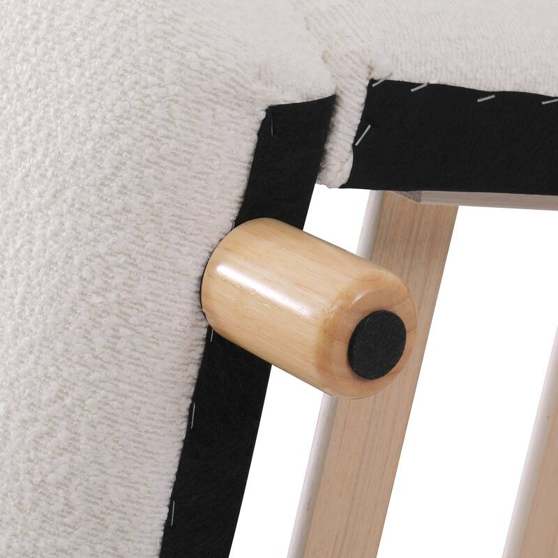 Christopher Knight Home - Eleanor Fabric Upholstered Platform Bed with Curve-Shaped Design