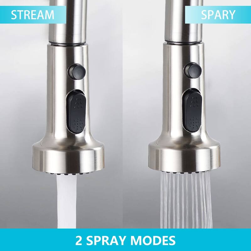 Pull Down Kitchen Faucet With Soap Dispenser Single Handle Kitchen Sink Faucet One Hole Stainless Steel Modern Basin Mixer Taps