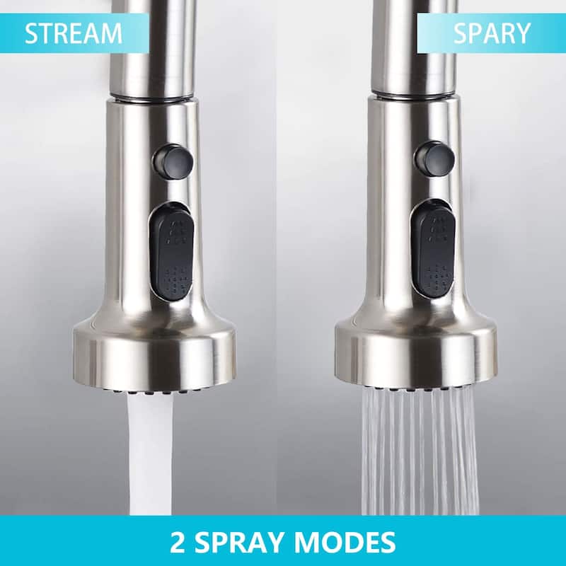 Pull Down Kitchen Faucet With Soap Dispenser Single Handle Kitchen Sink