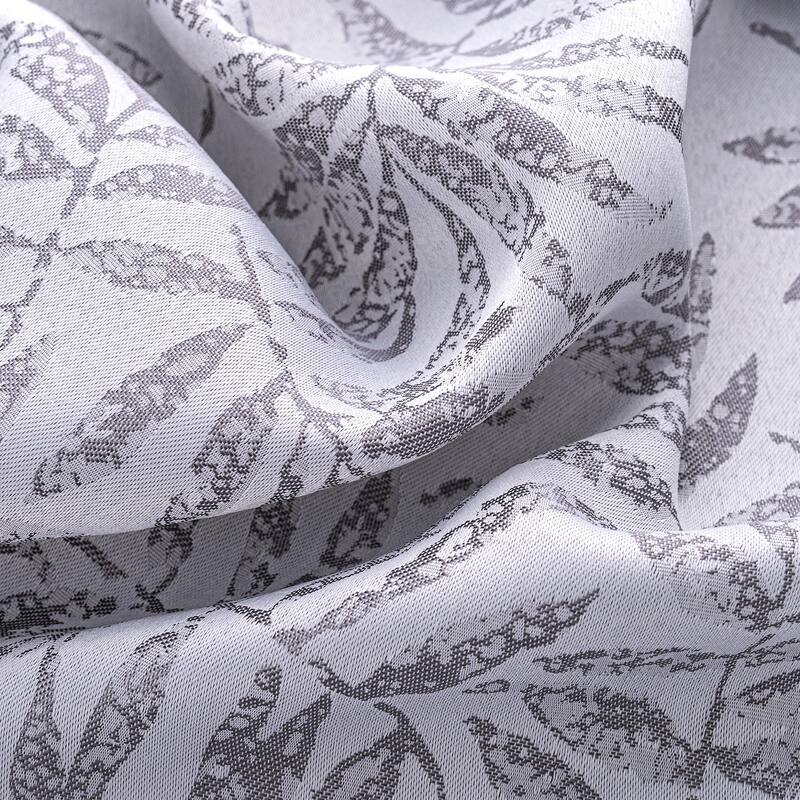 Liana Leaves Woven Jacquard Window Curtain Set