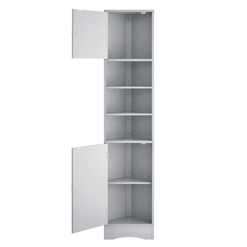 Corner Cabinet for Bathroom - Bathroom Storage Cabinet with Adjustable Shelves