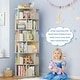 preview thumbnail 50 of 102, 4/5/6 Tiers Round Rotating Bookcase, Revolving Floor Standing Bookshelf Corner Organizer Display
