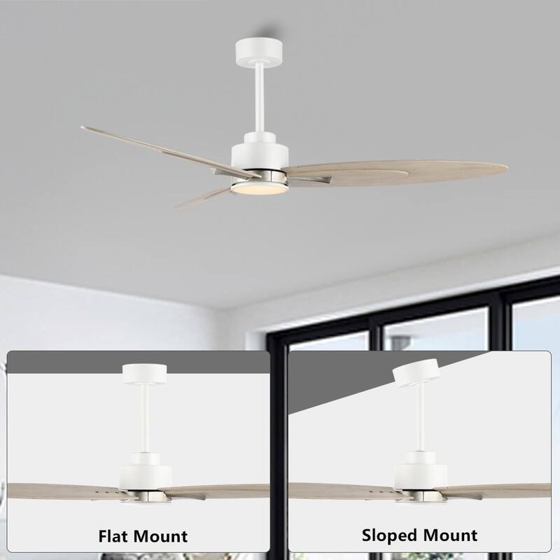 WINGBO 60-in 3-Blades Indoor Ceiling Fan with LED Light & Remote