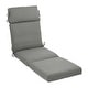 preview thumbnail 26 of 52, Arden Selections Oceantex Outdoor Chaise Lounge Cushion 72 x 21 21 W x 72 D in. - Pebble Gray