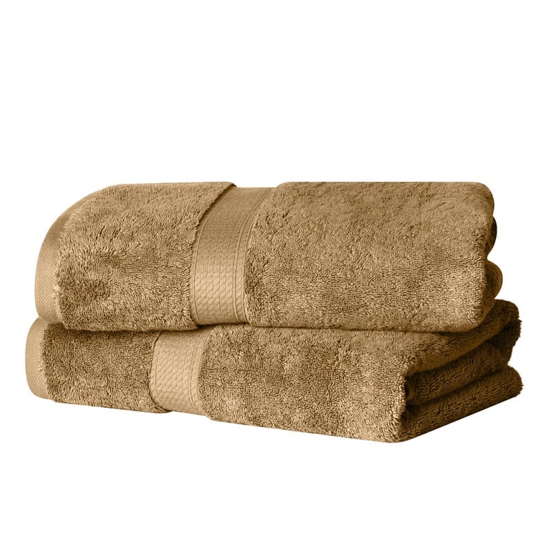 Superior Egyptian Cotton Pile Heavyweight Bath Towel Set of 2