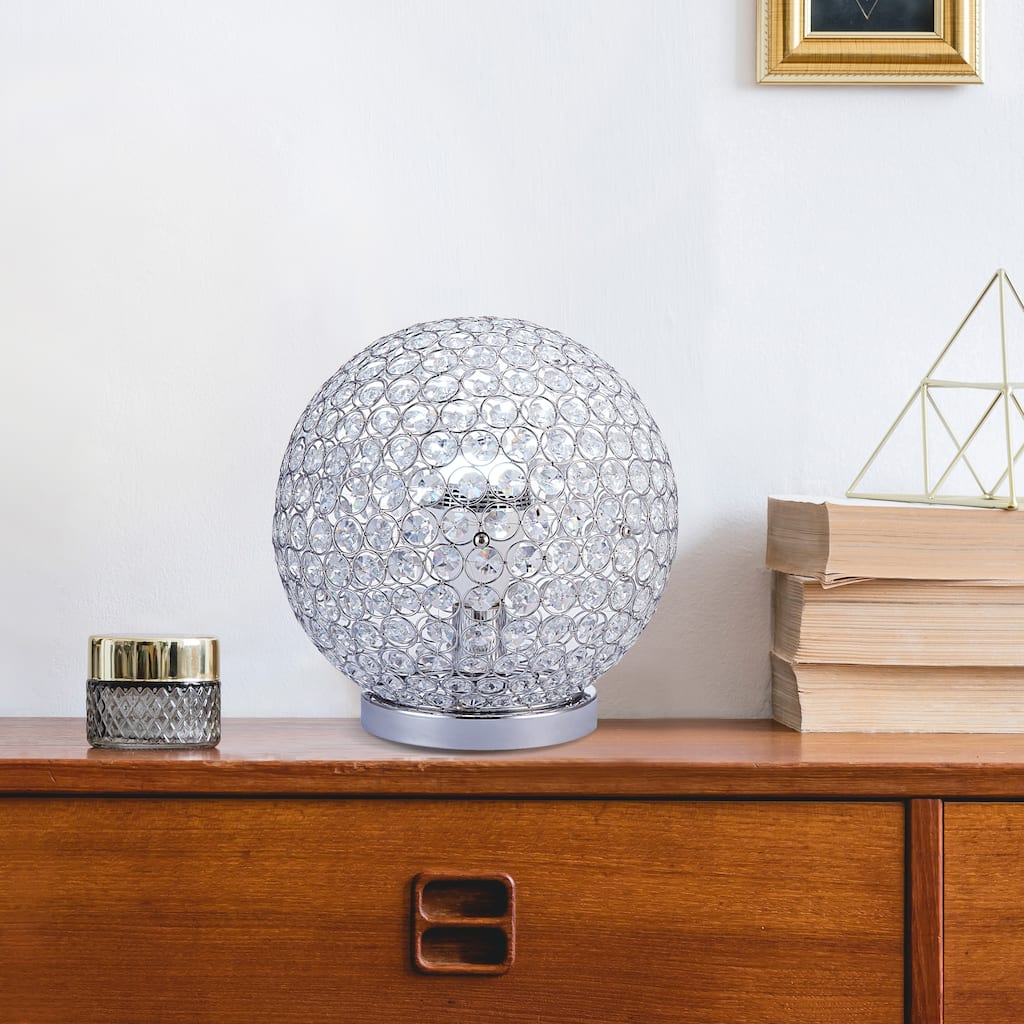 Crystellen 13" Musical Crystal Table Lamp