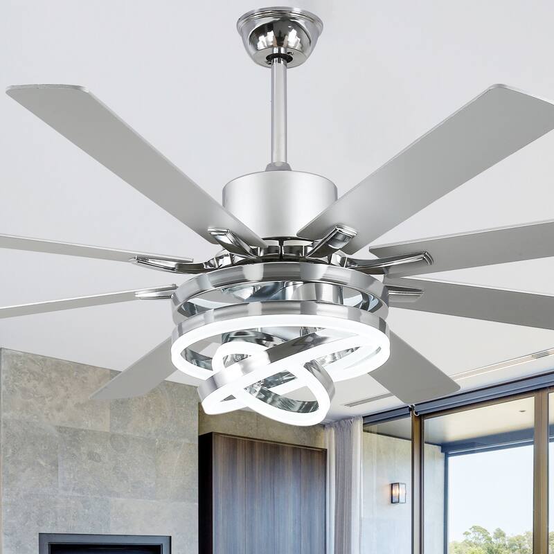 Bella Depot 72" Gold Large Ceiling Fan with Light and Remote