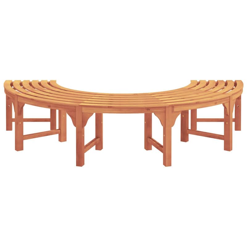 vidaXL Tree Bench Outdoor Patio Wooden Bench for Backyard Porch Park Wood