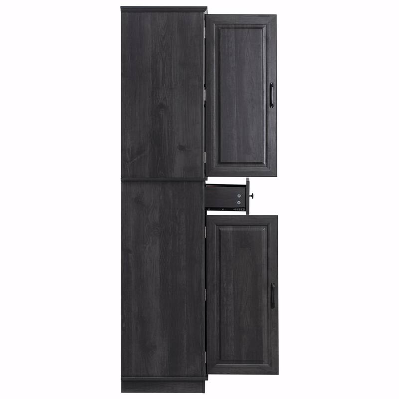 71" Tall Kitchen Pantry Cabinet with 3 Pull-Out Cabinet Organizers