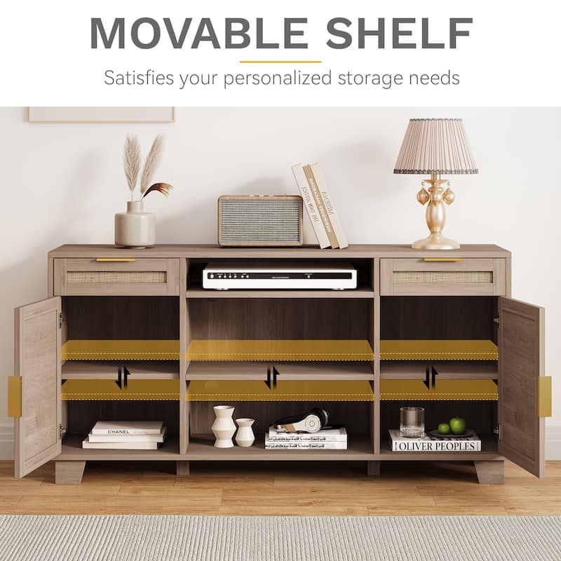 Moasis 58" Rattan TV Stand