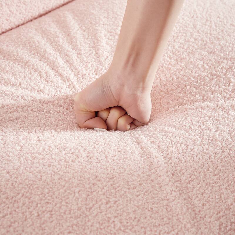 Convertible Sofa Loveseat Sleeper Sofa Couch with Reclining Backrest, Sofa Bed Upholstered Sofa with Pillows