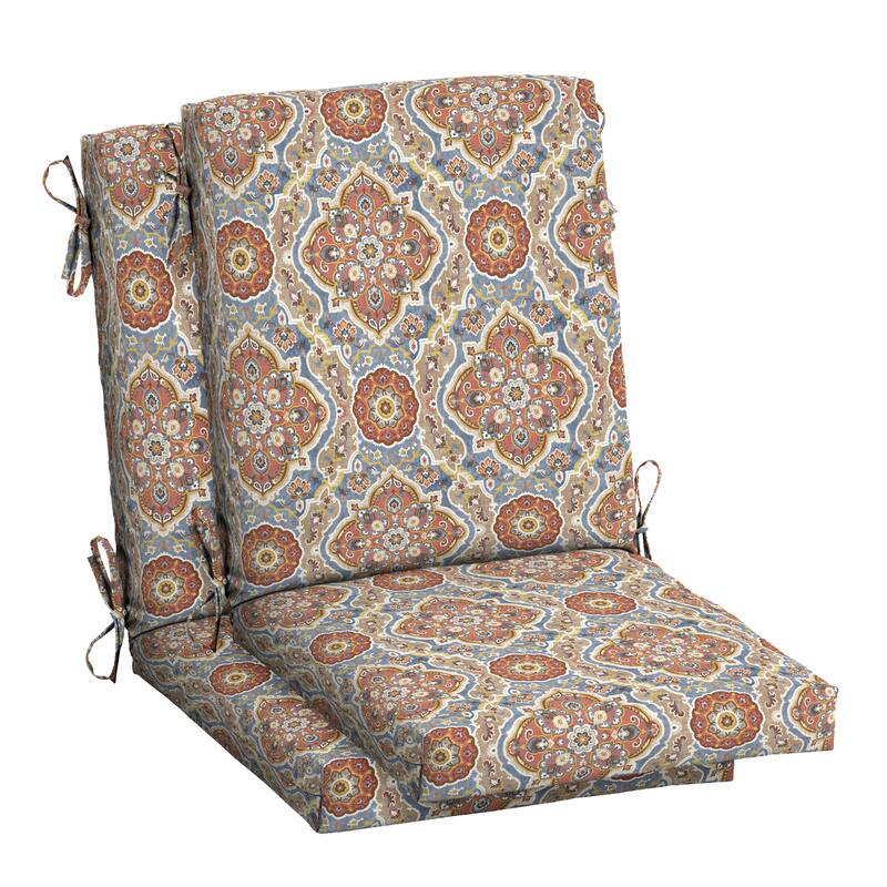 ARDEN 20 x 20 Outdoor Dining Chair Cushion - 2 Count - Global Vintage Medallion