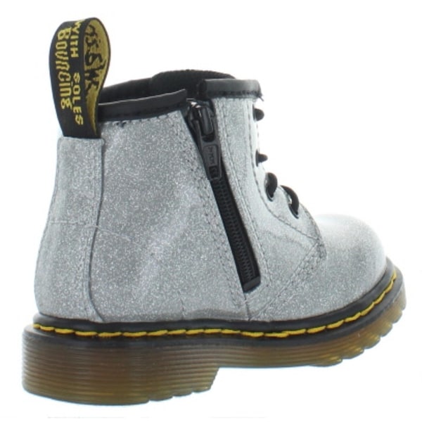 silver glitter combat boots