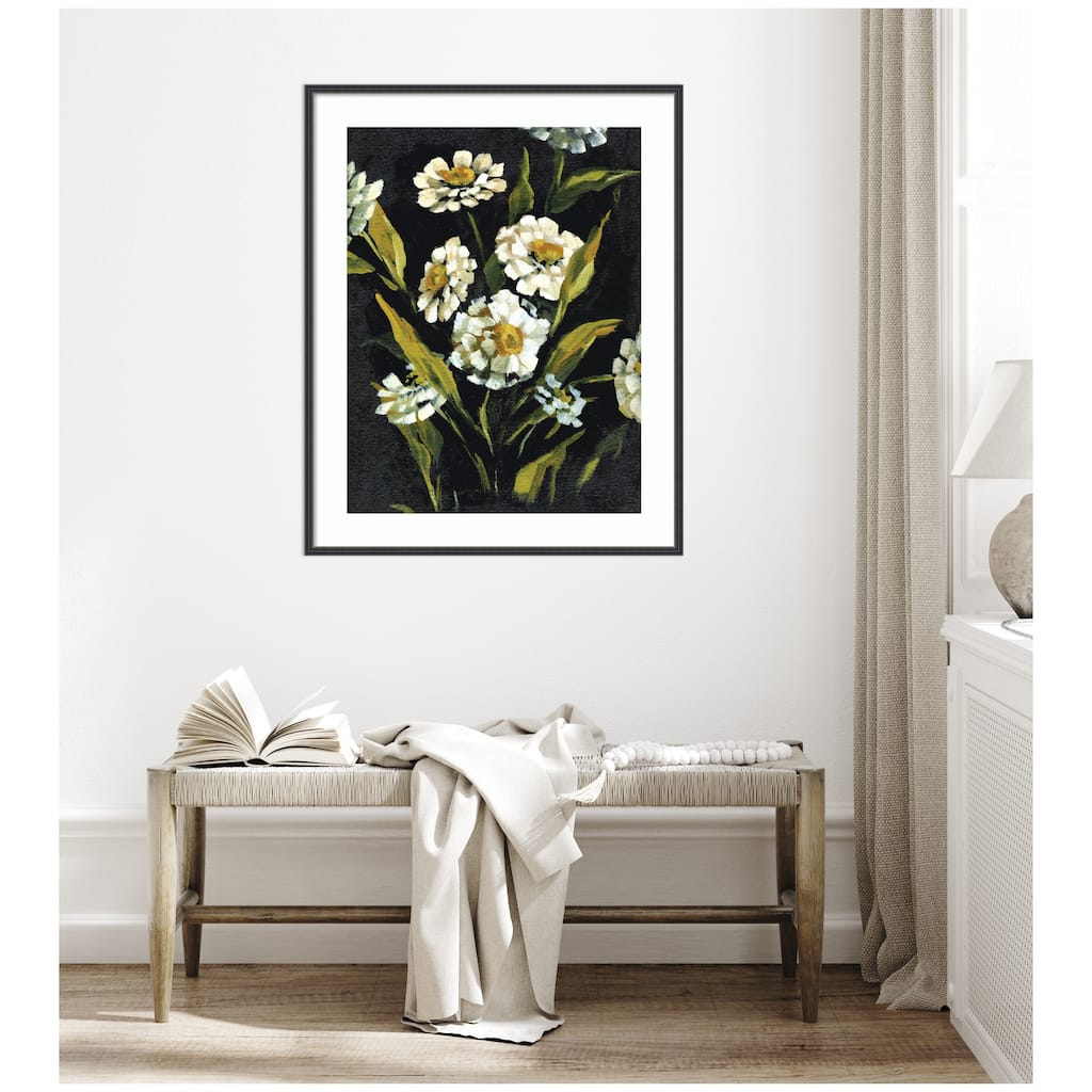 Kate and Laurel Framed Art Moody Floral 1 by Annie Quigley