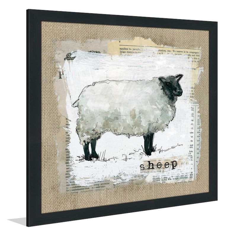 "Burlap Sheep" by Carol Robinson Print on Acrylic