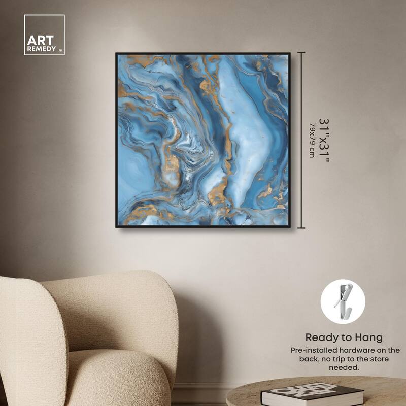 River Gold Canvas by Art Remedy