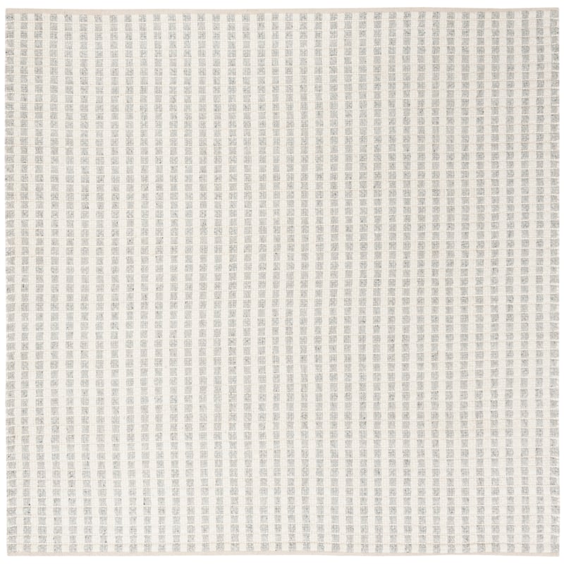 SAFAVIEH Handmade Natura Genka Wool Rug - 6' Square - Grey/Ivory
