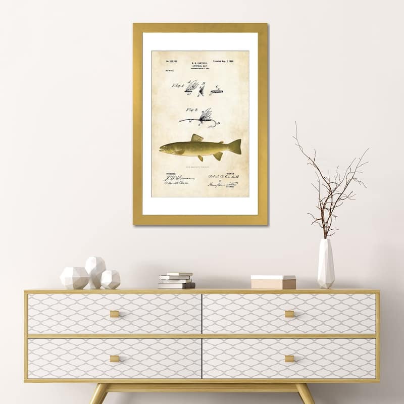 iCanvas "Brown Trout Fishing Lure" by Patent77