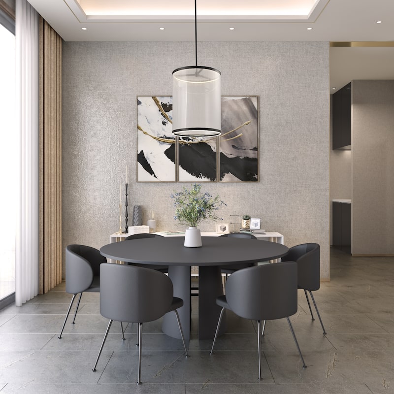 Artcraft Cora Integrated LED Pendant - Black Finish