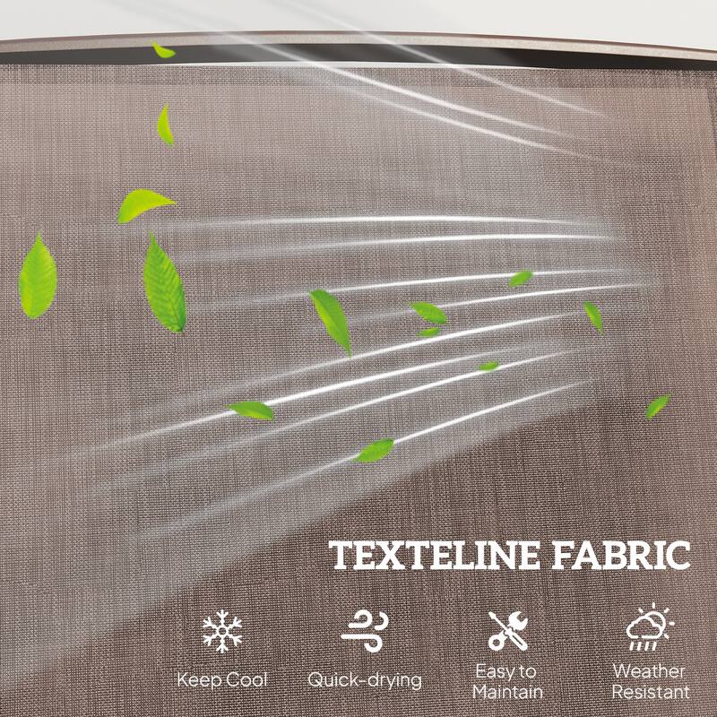 Outsunny 3-pc. Outdoor Sling Fabric Gliding Rocker Chairs w/ Table