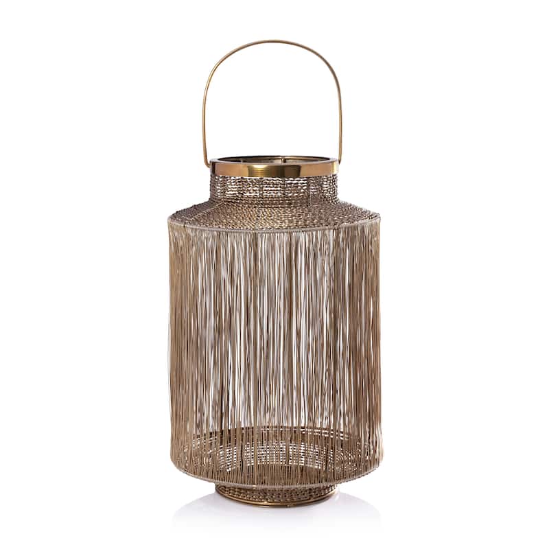 Menorca Decorative Metal Lantern - Large- 16"