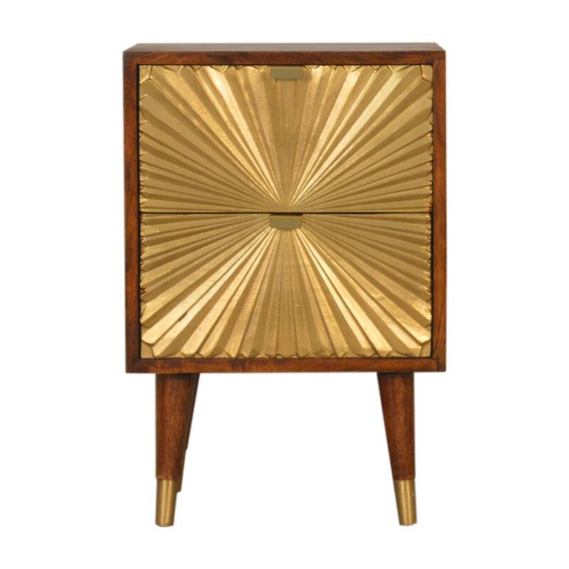 Artisan Furniture Solid Wood Manila Gold Nightstand