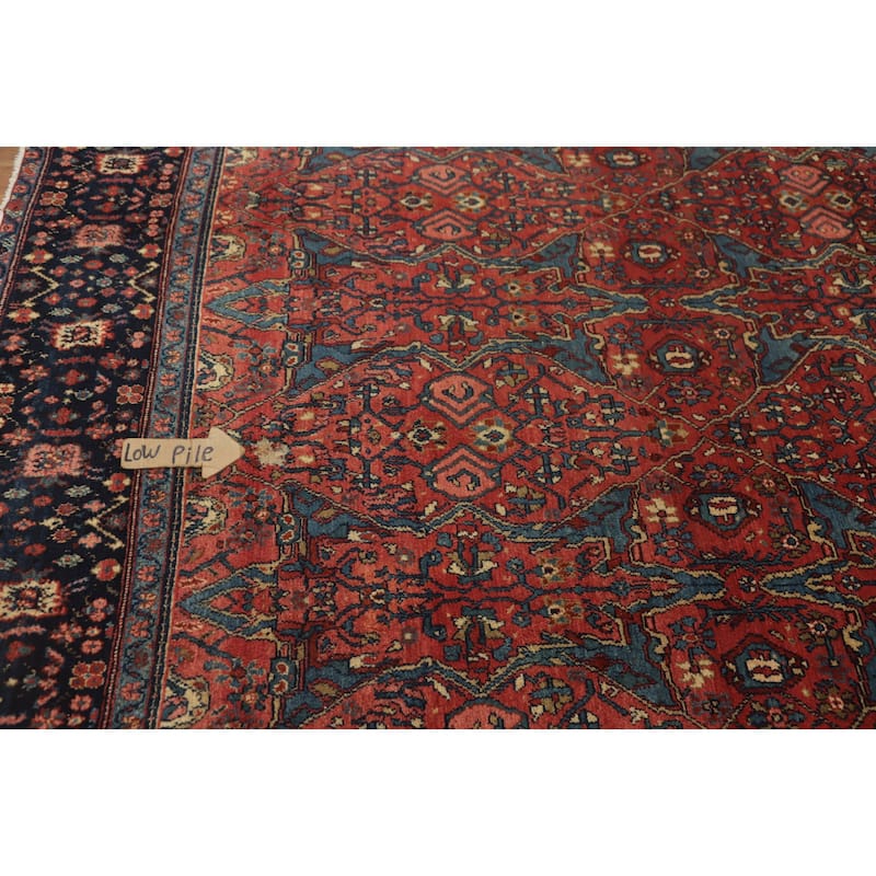 Hand Knotted Oriental 100% Wool Carpet Traditional Floral Oranges & Rust Malayer Area Rug - 13' 5'' X 11' 1''