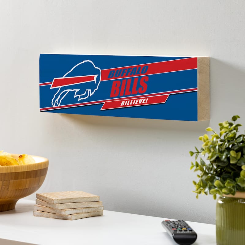 Buffalo Bills Wooden Tabletop Mantel Shelf Sign