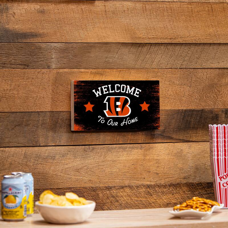Cincinnati Bengals Wooden Door Decor Wall Sign - Multi-Color