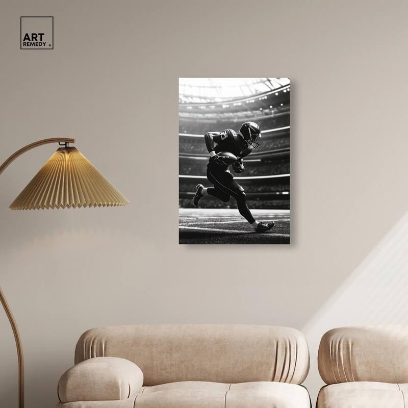 Football Stadium Canvas by Art Remedy, Gallery Wrapped