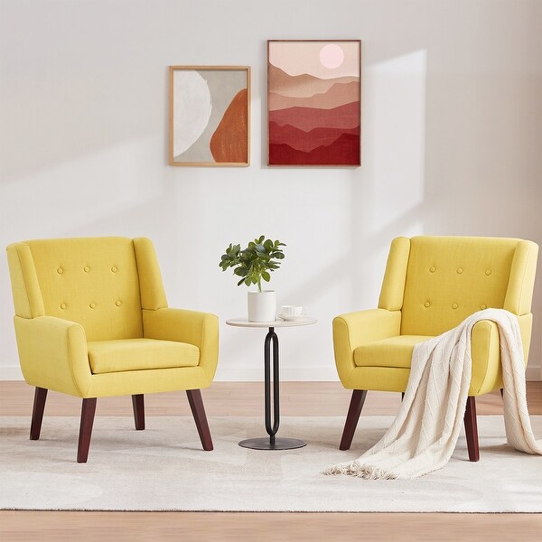 HUIMO Set of 2 Modern Tufted Accent Chair - On Sale - Bed