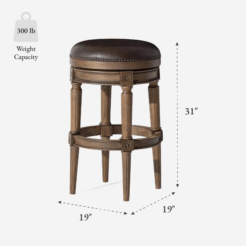 Maven Lane Pullman Backless Swivel Kitchen Stool