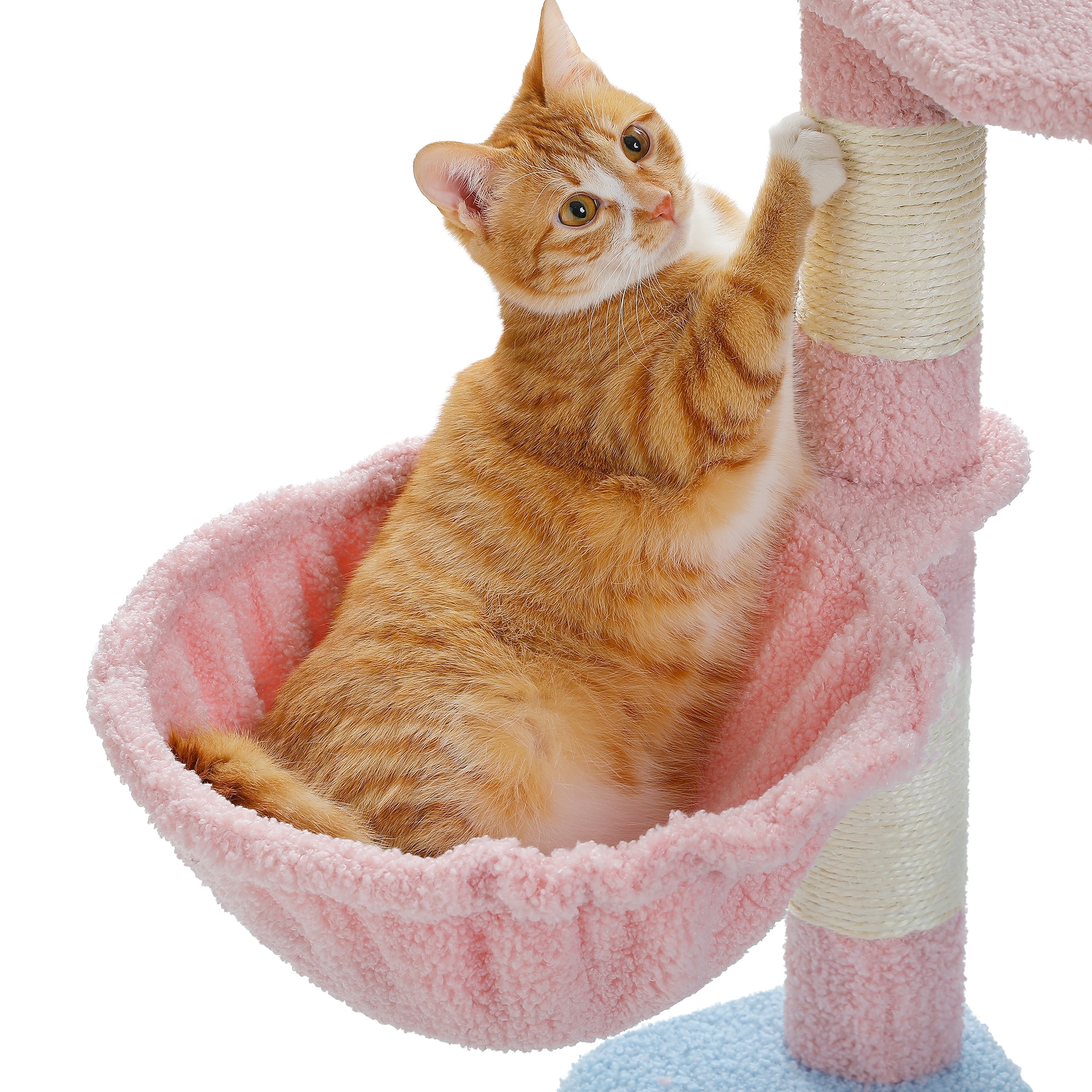 Flower Cat Tree Multi-Level Cat Tower with Sisal Covered