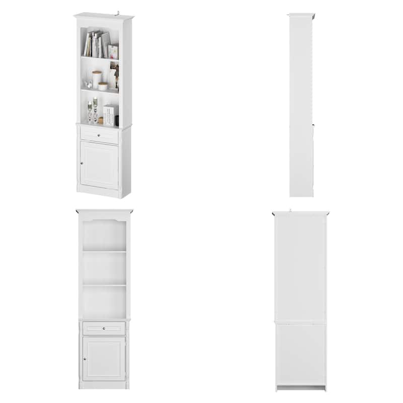 104.3"x82.3" Complete Entertainment Wall Unit White TV Stand Display