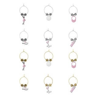 thumbnail image 2 of MONNEL P593 Cat Wine Charms - Set Of 4 Adorable Kitten Glass Markers With Velvet Bag For Parties 2 of 11
