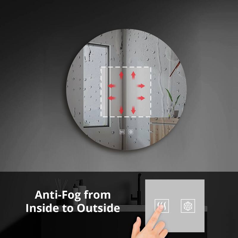 Nordica Round LED Bathroom Vanity Mirror - N/A